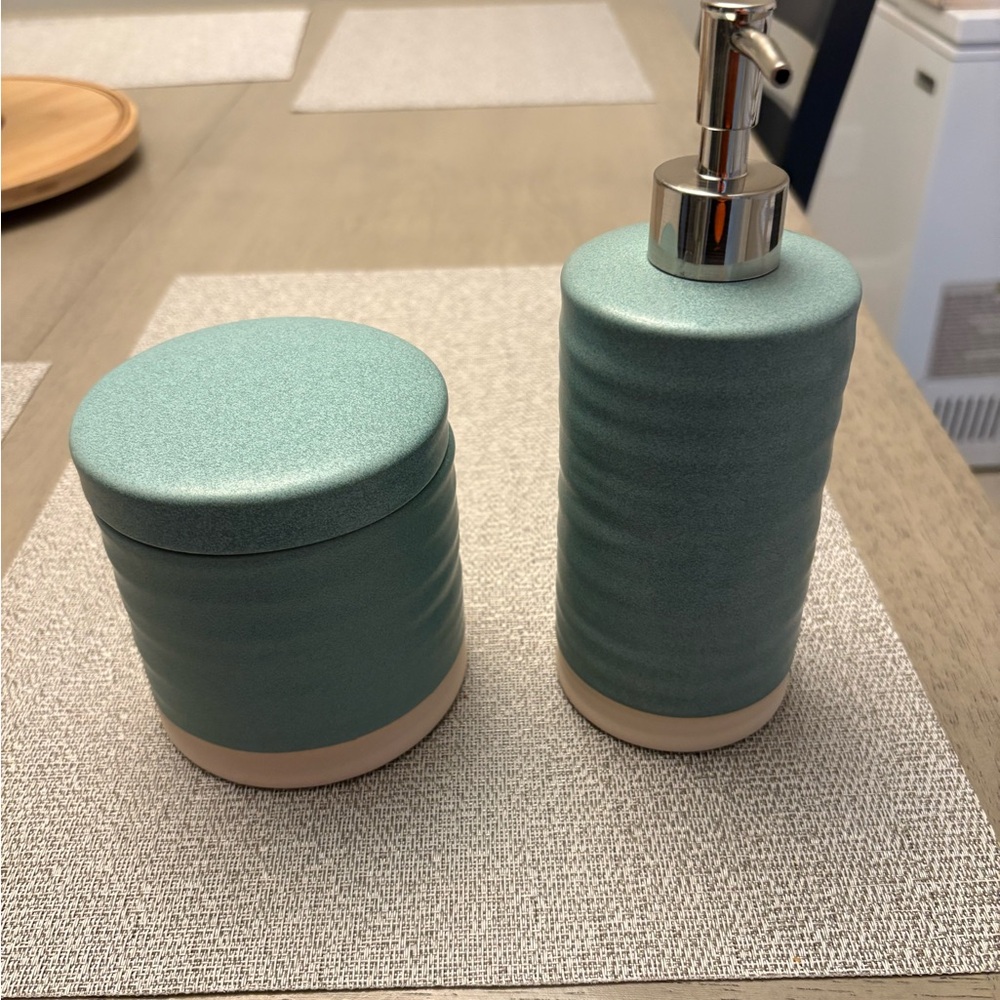 COPY - Threshold Soap Pump and Cotton Ball Canister Set